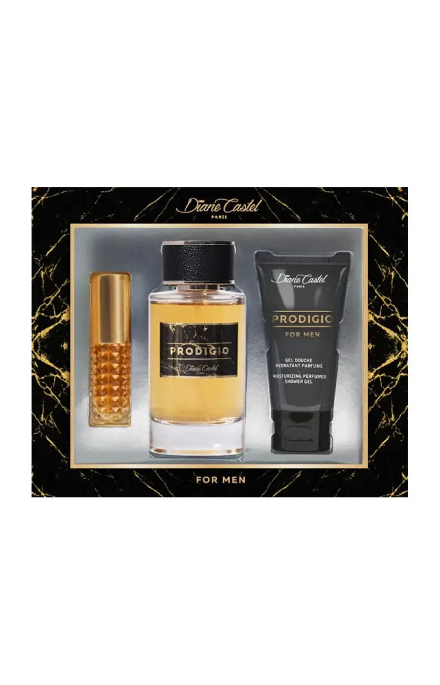 Coffret Prodigio Eau de parfum - Boisé - Homme - 3 produits Diane Castel