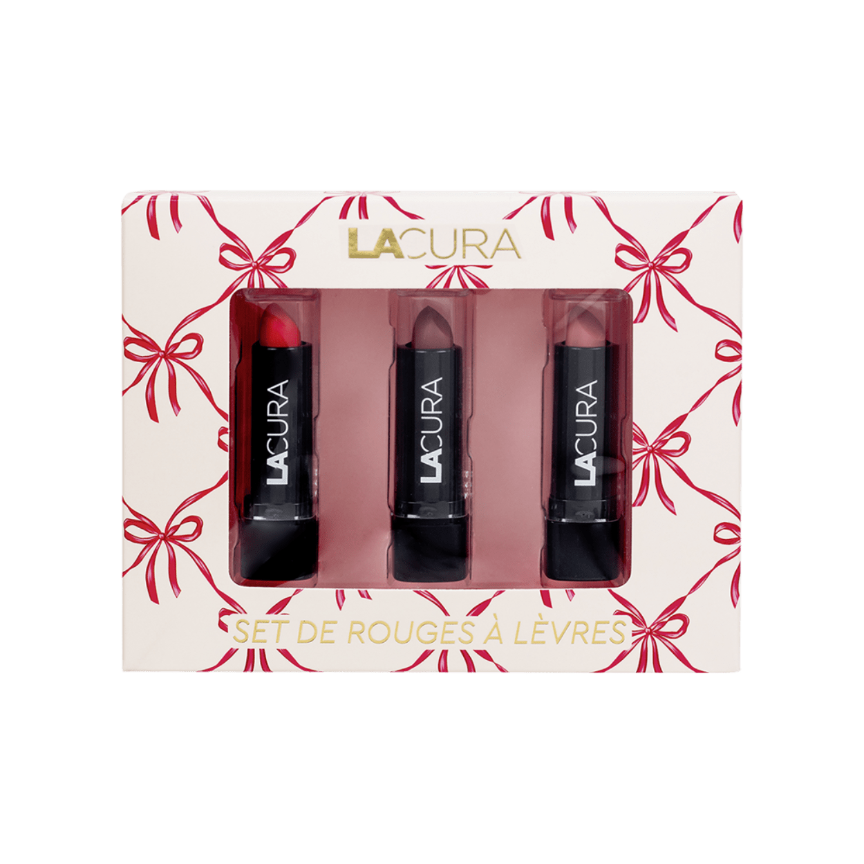 Coffret rouge à lèvres 3 * 3.6 g Lacura