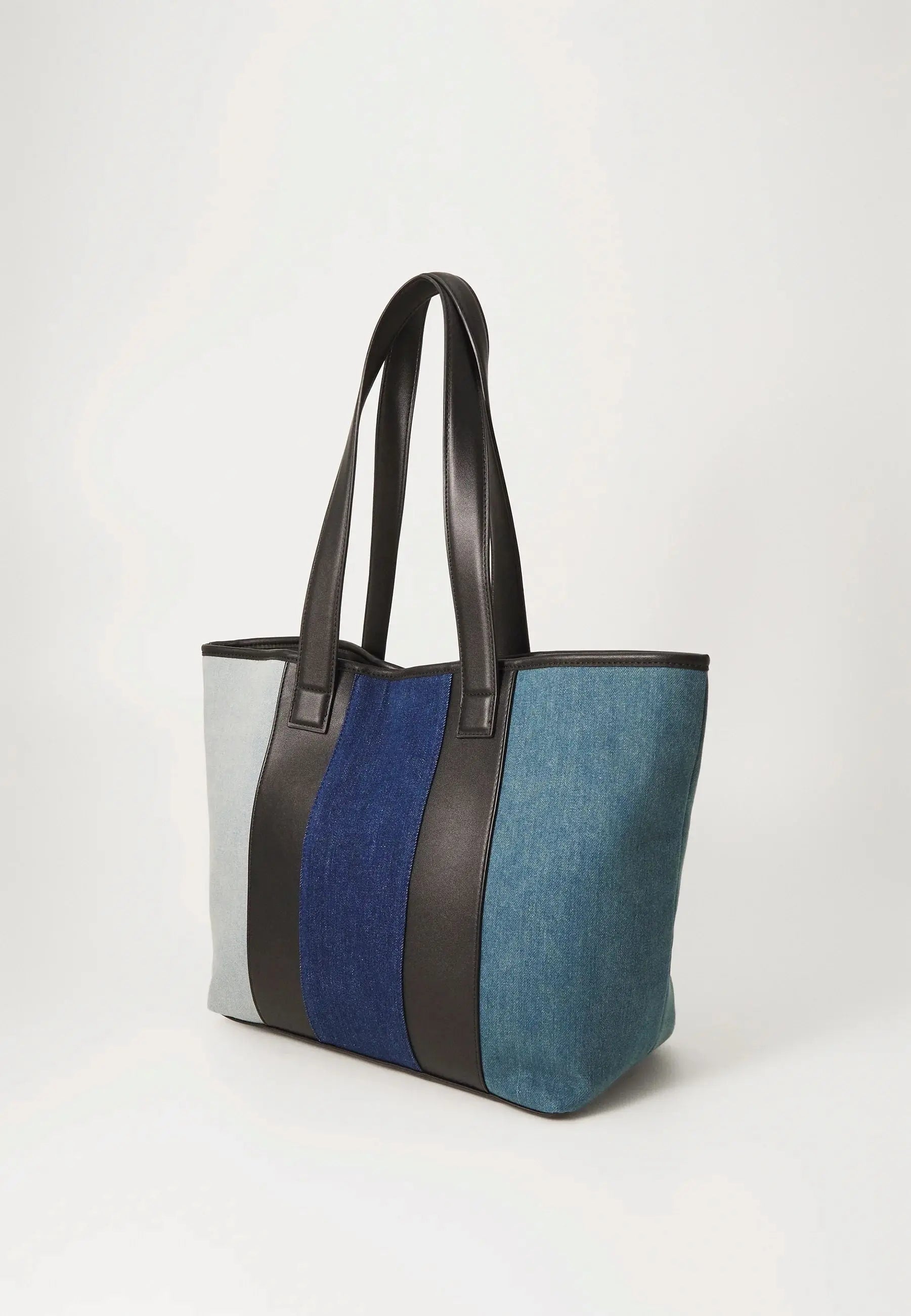 DENIM PATCHWORK - Sac Cabas - bleu Even&Odd