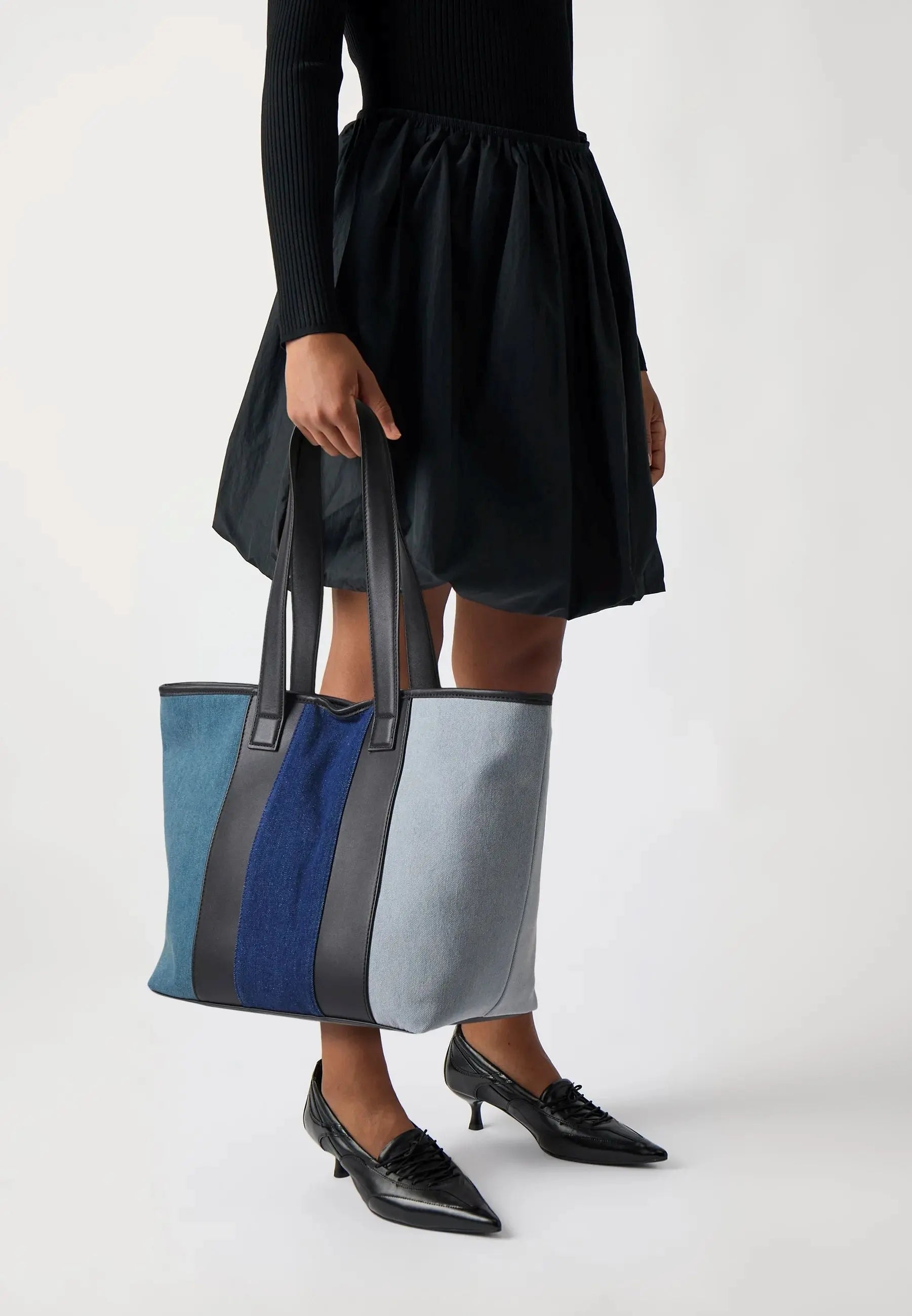 DENIM PATCHWORK - Sac Cabas - bleu Even&Odd
