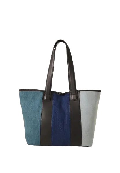 DENIM PATCHWORK - Sac Cabas - bleu Even&Odd