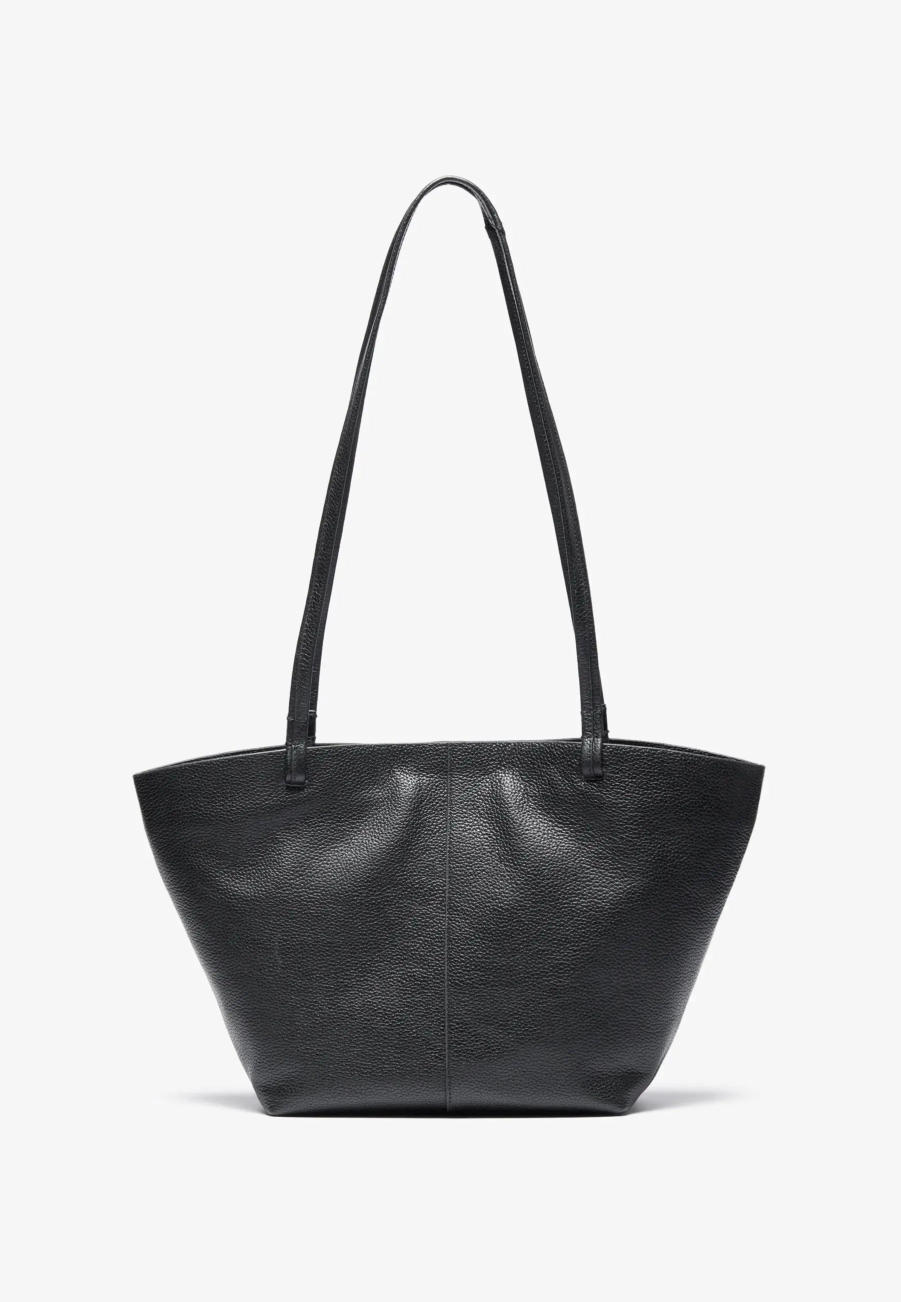 LEATHER - Sac à main en cuir- noir Zign