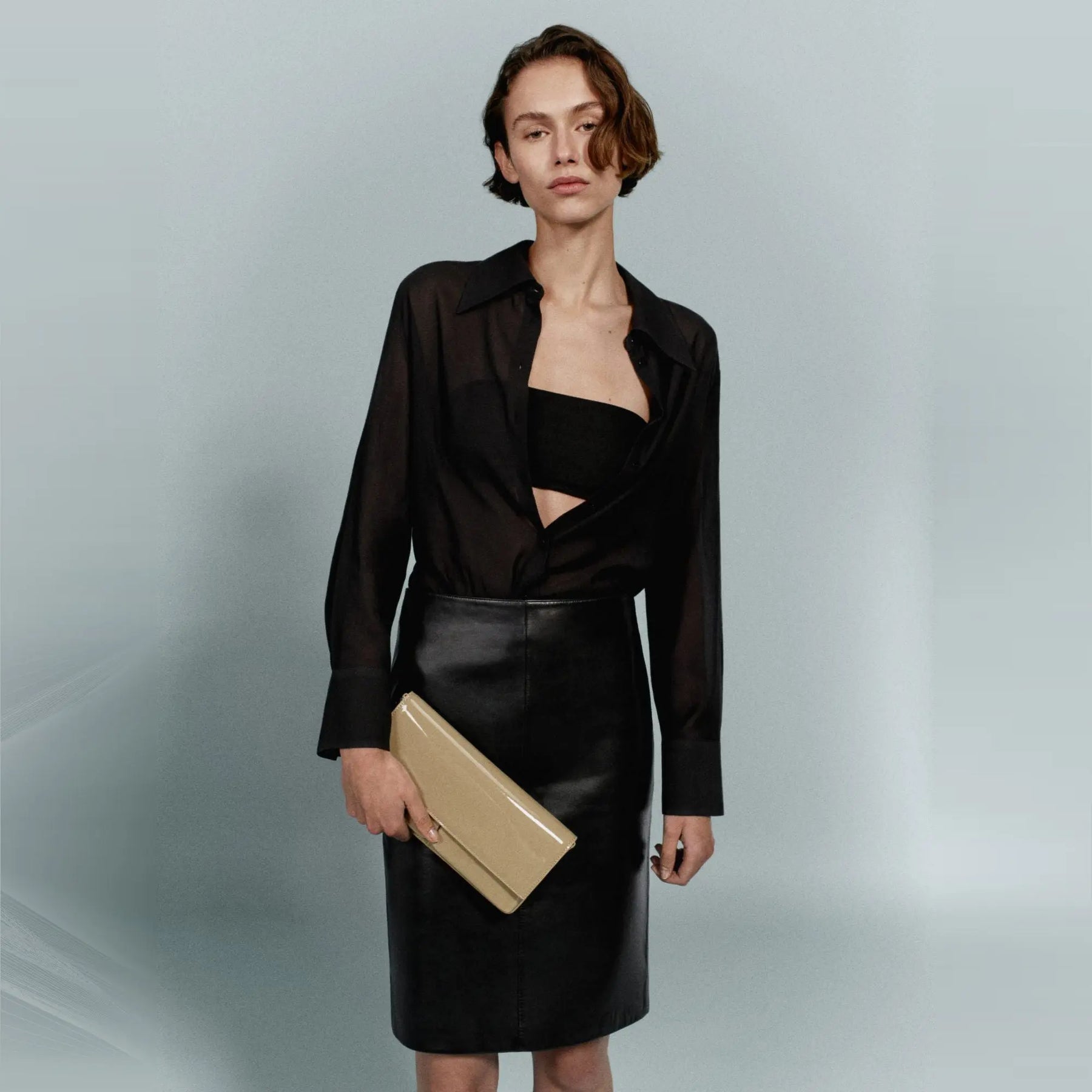 Sac verni double compartiment Karen - marron moyen Mango