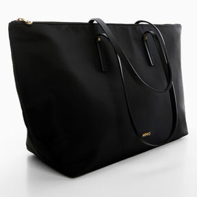 Sac shopper tissu technique Lola - noir