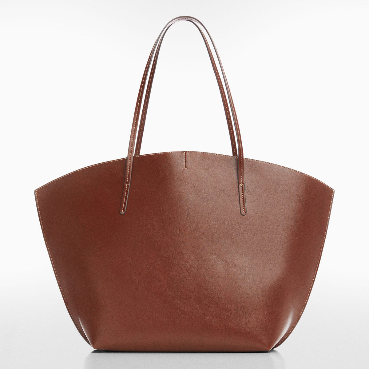 Marua double handle tote bag - tobacco