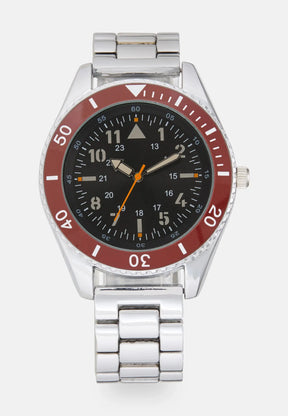 Montre unisex silver coloured affichage analogique