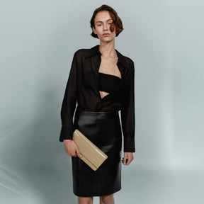 Sac verni double compartiment Karen - marron moyen Mango