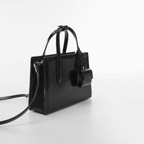 Petit sac shopper saffiano Antia - noir