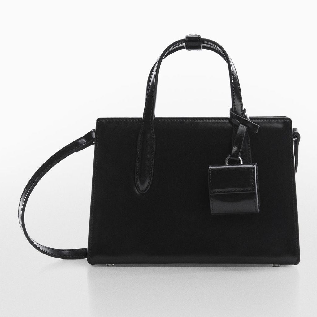 Small shopper bag saffiano Antia - black