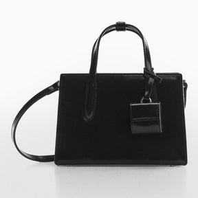 Petit sac shopper saffiano Antia - noir