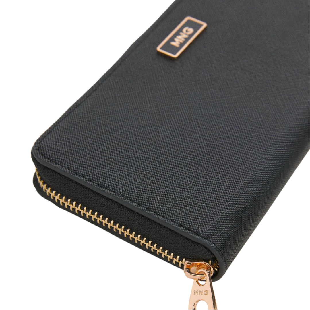 Sofia zipped wallet - black