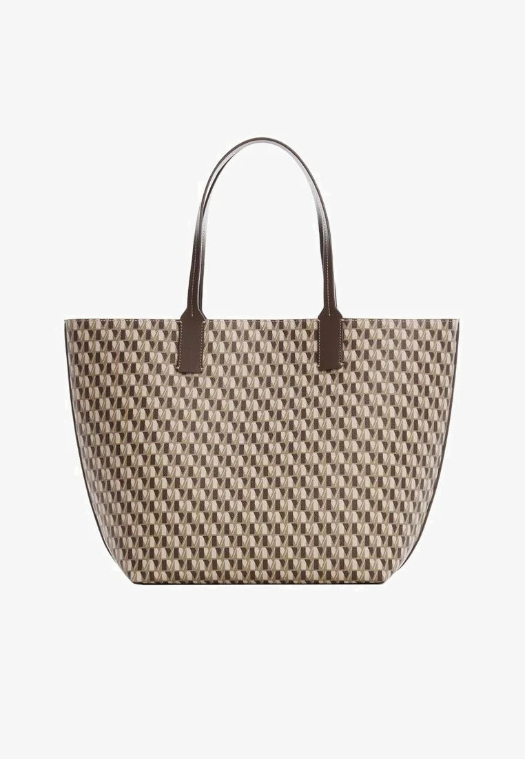 Ivan logo printed tote bag - brown