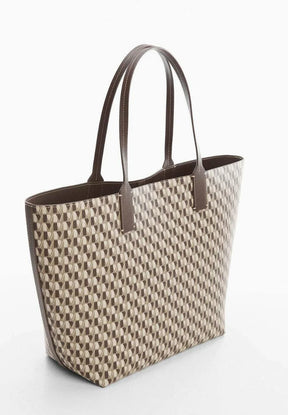 Ivan logo printed tote bag - brown